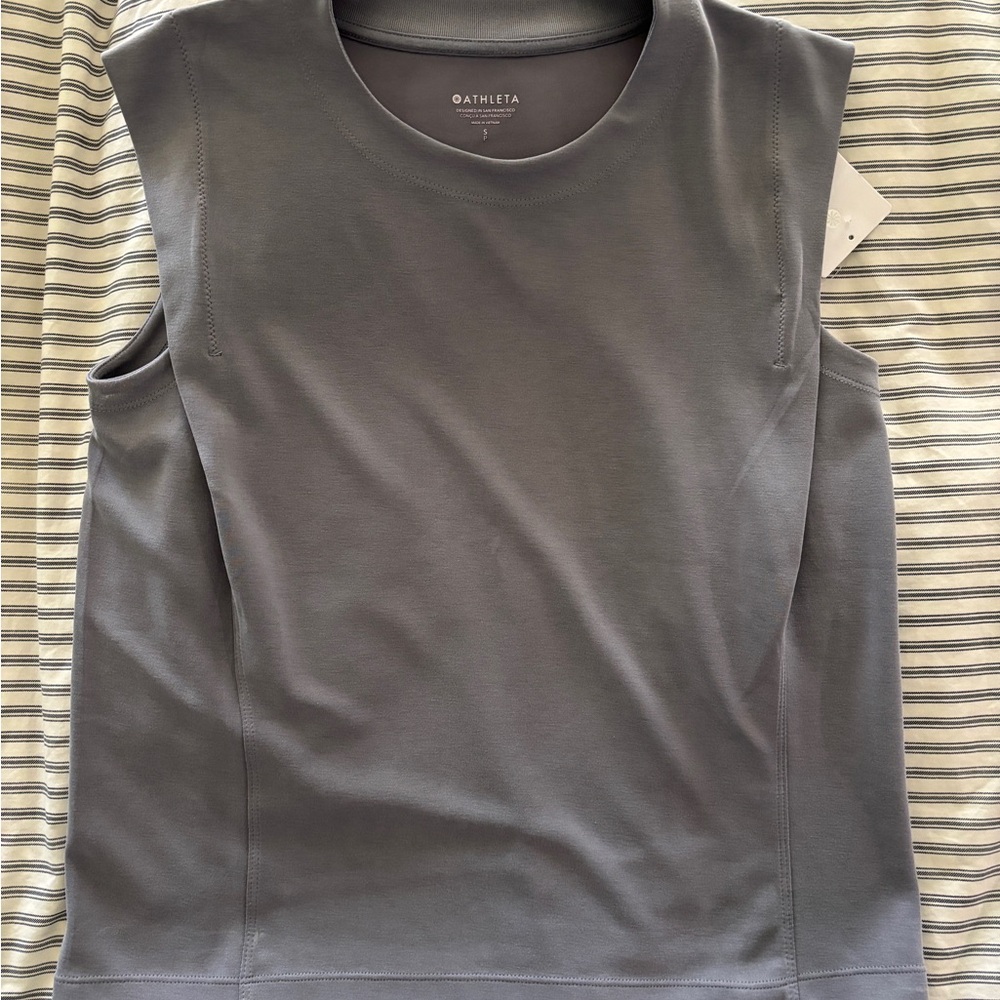 ATHLETA Seasoft Tank Sweatshirt Lavender Purple SMALL